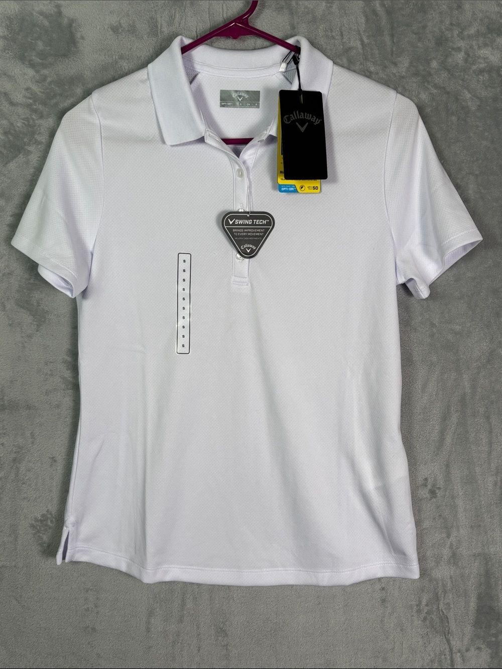 NWT New Callaway White SS Golf Polo Women Size Small